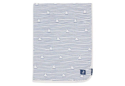 Jollein Wiegdeken Miffy Stripe Navy 75X100cm - Jollein - Babywinkel - 8717329381087