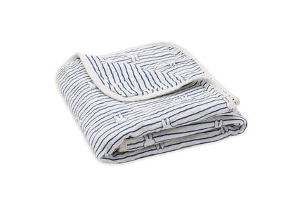 Jollein Wiegdeken Miffy Stripe Navy 75X100cm - Jollein - Babywinkel - 8717329381087