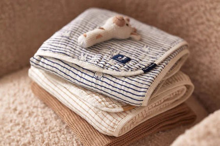 Jollein Wiegdeken Miffy Stripe Navy 75X100cm - Jollein - Babywinkel - 8717329381087