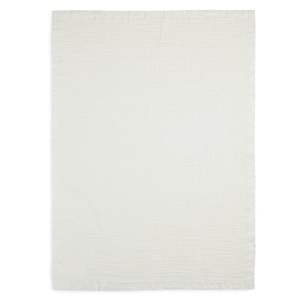 Jollein Wiegdeken Muslin Fringe Ivory 75x100cm - Babywinkel - 8717329365315
