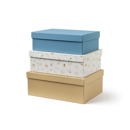 Kid's Concept Opbergbakjes Blauw 3 Set - Babywinkel - 7340028734642