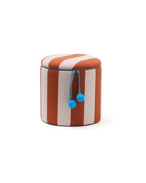 Kid's Concept Poef Cilinder Met Opbergruimte Bruin koop je bij Babywinkel