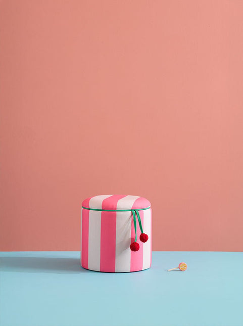 Kid's Concept Poef Cilinder Met Opbergruimte Roze koop je bij Babywinkel