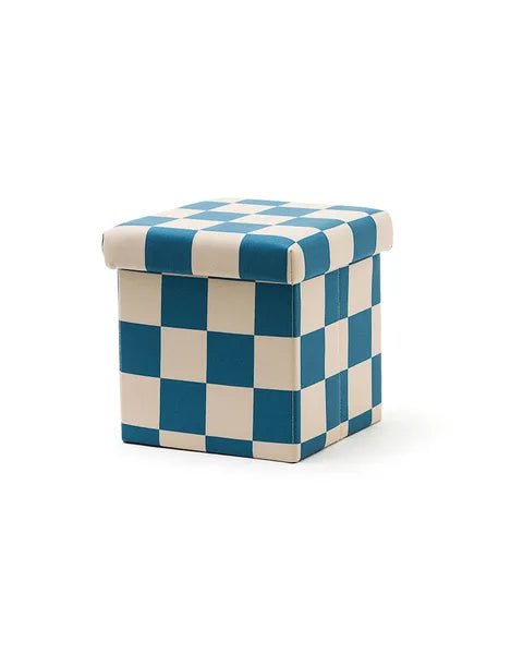 Kid's Concept Poef Met Opbergruimte Blauw Groen 30Cm koop je bij Babywinkel