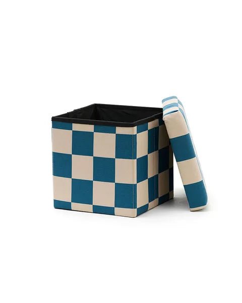 Kid's Concept Poef Met Opbergruimte Blauw Groen 30Cm koop je bij Babywinkel
