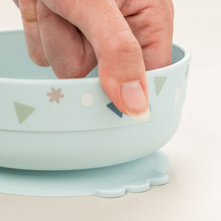 Kinderserviesset met zuignap Celebration Blue koop je bij Babywinkel