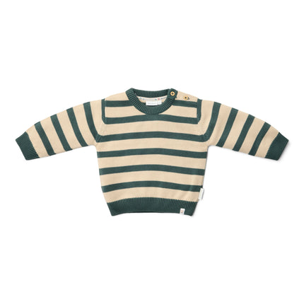 Sweter dzianinowy Balsam Green Stripe