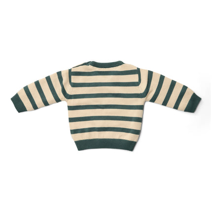 Sweter dzianinowy Balsam Green Stripe
