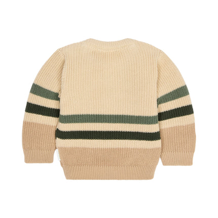 Little Dutch Baby Sweater Stripe Warm Taupe