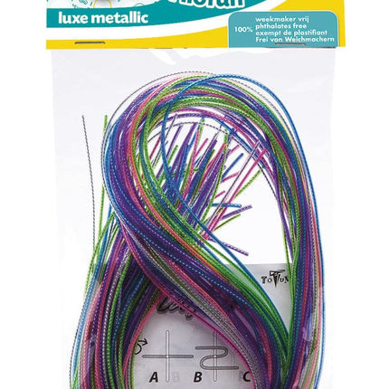 Knutseltouwtjes Metallic 25st - Babywinkel - 8714274090309