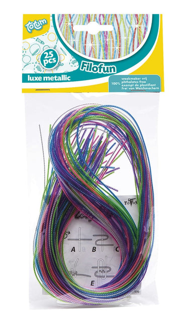 Knutseltouwtjes Metallic 25st - Babywinkel - 8714274090309