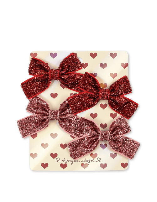 Konges Sløjd Haarspeldje Baby Red / Rose Glitters 4St koop je bij Babywinkel