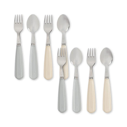 Konges Sløjd 8 Pack Bestek Creme/Onyx koop je bij Babywinkel