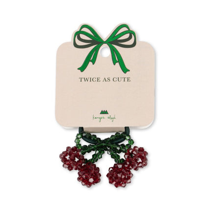 Konges Slojd Haarelastiekje Red/Glitter 2St - Konges Slojd - Babywinkel - 5715681039304