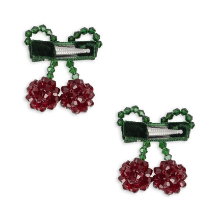 Konges Slojd Haarspeldje Baby Kersen Red/Glitter 2St - Konges Slojd - Babywinkel - 5715681044704