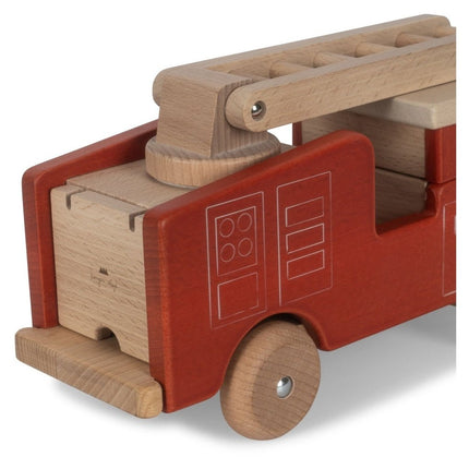 Konges Slojd Houten Speelgoed Brandweerwagen - Konges Slojd - Babywinkel - 5715404343558