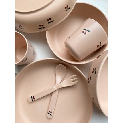 Konges Slojd Kinderservies Set Cherry 5 Delig - Konges Slojd - Babywinkel - 5715404006026