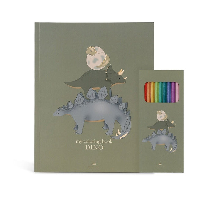 Konges Slojd Kleurboek met Potloodjes Dino - Konges Slojd - Babywinkel - 5715404342094
