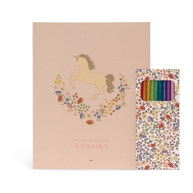 Konges Slojd Kleurboek met Potloodjes Unicorn - Konges Slojd - Babywinkel - 5715404342100
