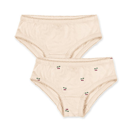 Konges Slojd Meisjes Onderbroeken Cherry/Pearled Ivory 2st koop je bij Babywinkel