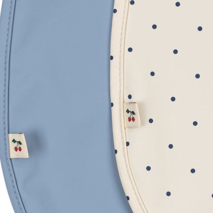 Konges Slojd Slabbetje Navy Dot Rain Washed 2St koop je bij Babywinkel