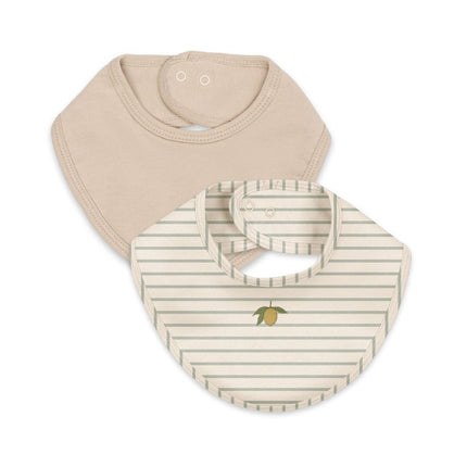 Konges Slojd Slabbetje Tea Stripe 2St - Konges Slojd - Babywinkel - 5715681002506