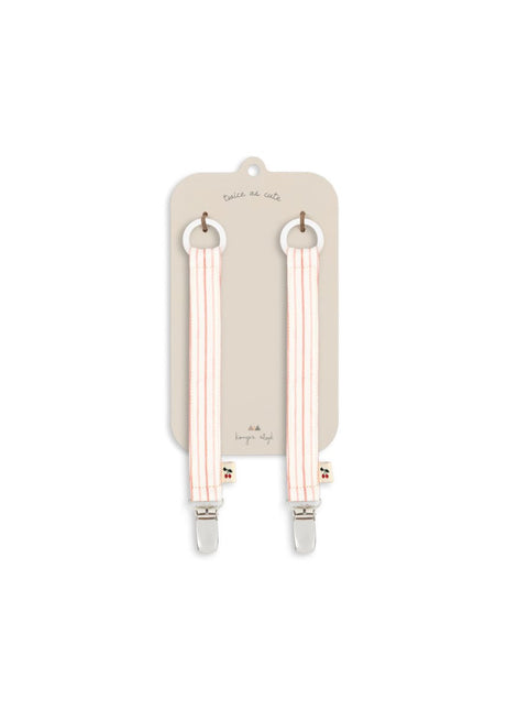 Konges Slojd Speenkoord Stripie Petite Rose 2St koop je bij Babywinkel