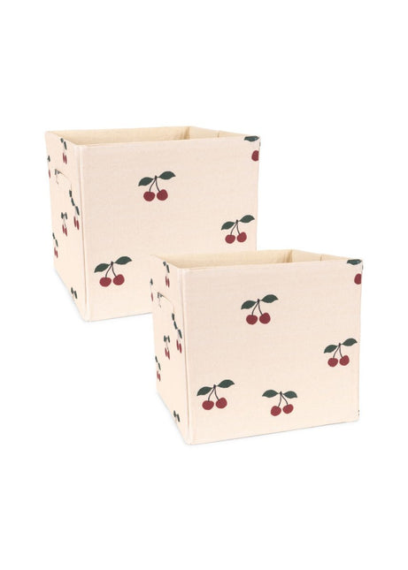 Konges Sløjd Stoffen Opbergmandjes 2 Stuks Cherry koop je bij Babywinkel