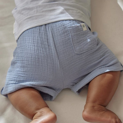 Korte broek blauw Stone Blue koop je bij Babywinkel