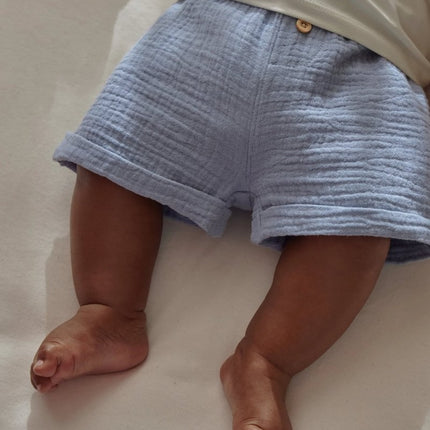 Korte broek blauw Stone Blue koop je bij Babywinkel