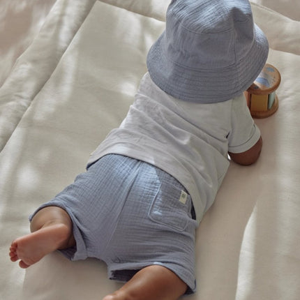 Korte broek blauw Stone Blue koop je bij Babywinkel