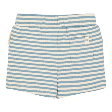 Korte broek blauw Stone Blue stripe koop je bij Babywinkel