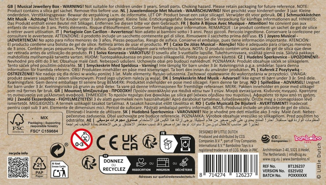 LD Sieradendoosje Rosa 17,8X11,5X9,9CM koop je bij Babywinkel