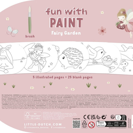 LD Verfboek Fairy Garden 30 bladzijdes inclusief verf en kwast koop je bij Babywinkel