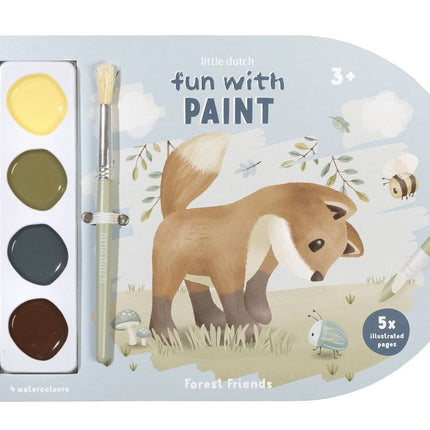 LD Verfboek Forest Friends 30 bladzijdes inclusief verf en kwast koop je bij Babywinkel