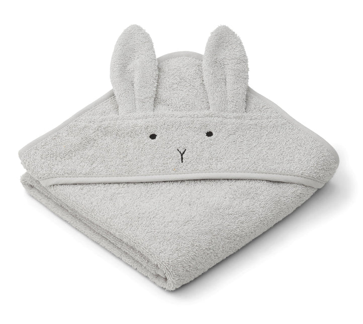 Liewood Badcape Baby Albert Rabbit Dumbo Grey koop je bij Babywinkel
