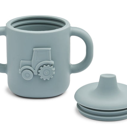 Liewood Drinkbeker Amelio Tractor Blue Fog - Liewood - Babywinkel - 5715493126735