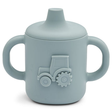 Liewood Drinkbeker Amelio Tractor Blue Fog - Liewood - Babywinkel - 5715493126735