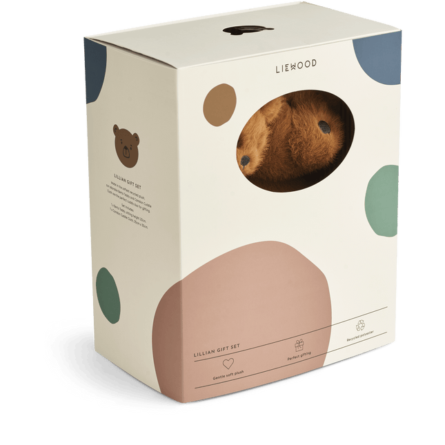 Liewood Giftbox Lillian Bear Golden Caramel koop je bij Babywinkel