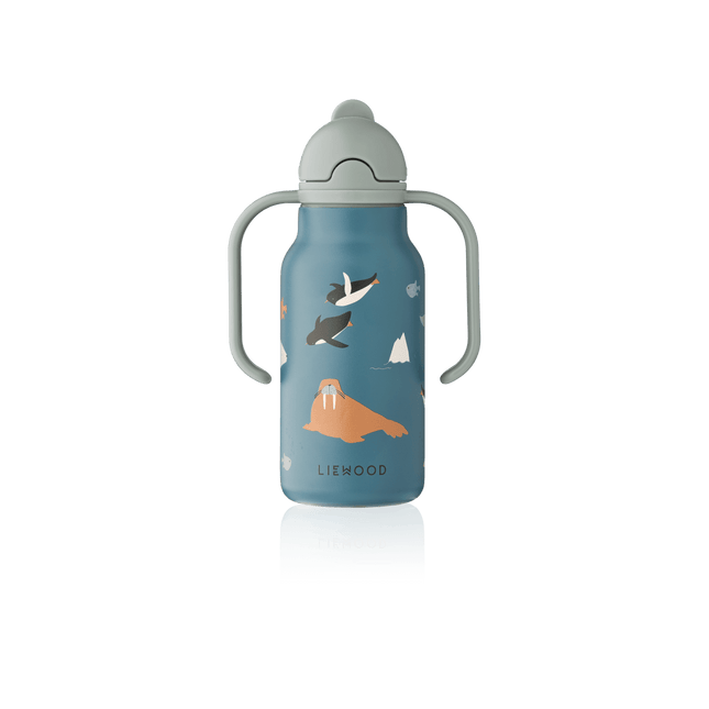Liewood Kimmie Waterfles Arctic Sea / Ocean view 250ml koop je bij Babywinkel