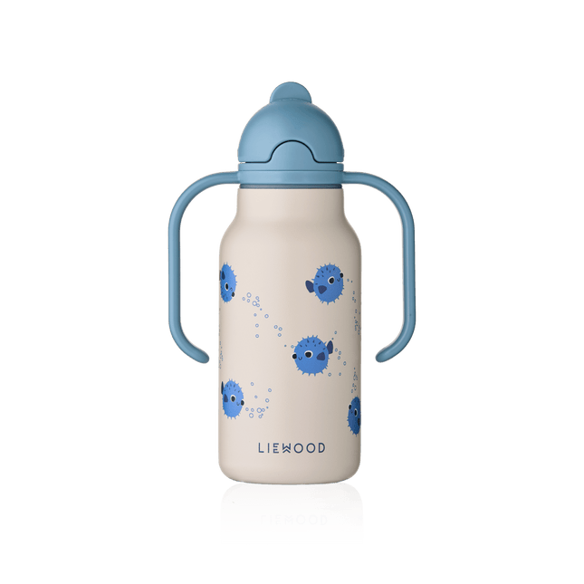 Liewood Kimmie Waterfles Pufferfish / Sandy 250ml koop je bij Babywinkel