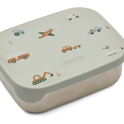 Liewood Lunchbox Arthur Vehicles/Dove Blue - Liewood - Babywinkel - 5715335086135