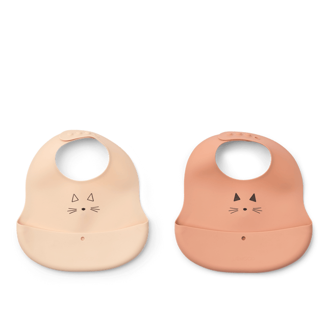 Liewood Slabbetje Ember Cat Appleblossom / Tuscany rose koop je bij Babywinkel