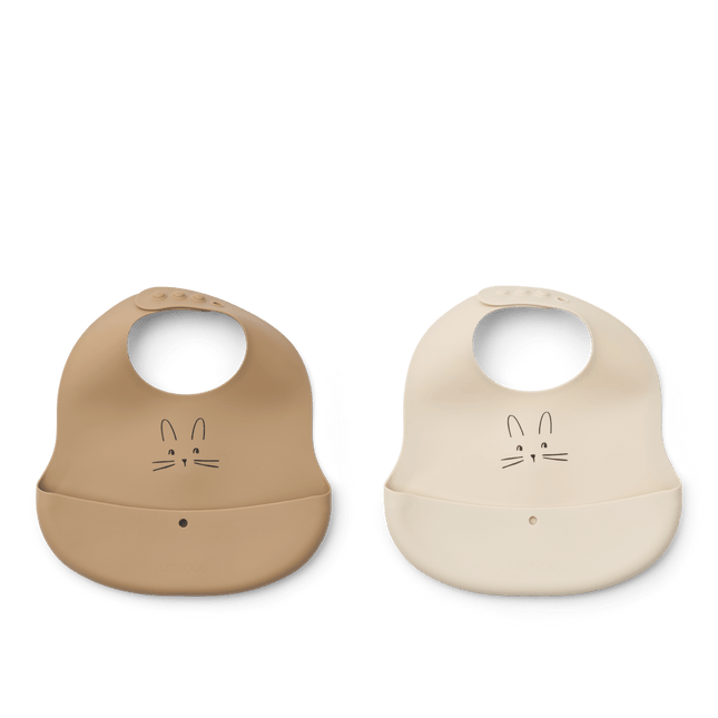 Liewood Slabbetje Ember Rabbit Sandy / Oat koop je bij Babywinkel