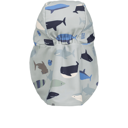 Liewood Zonnehoedje Baby Shark / Dove Blue koop je bij Babywinkel