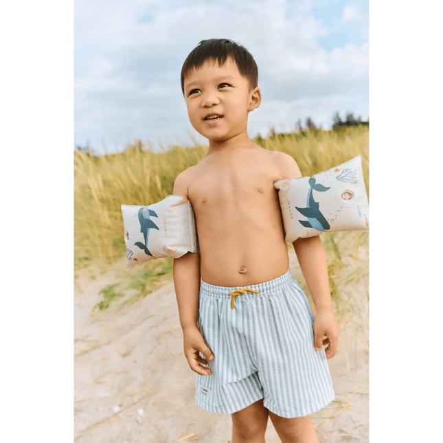 Liewood Zwembroek Kind Duke Stripe Peppermint / Crisp White koop je bij Babywinkel