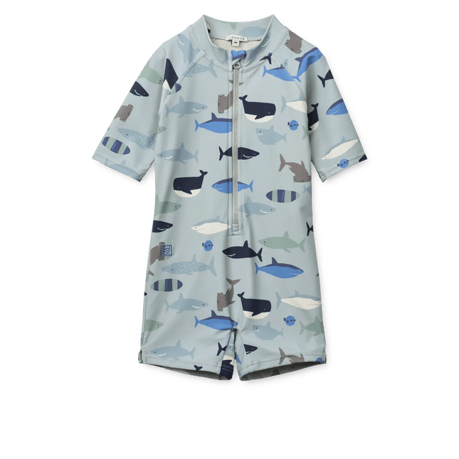 Liewood Zwempak Kind Max Shark / Dove Blue koop je bij Babywinkel