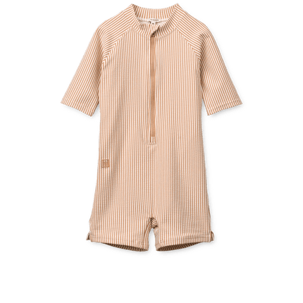 Liewood Zwempak Kind Seersucker Shortsleeve Stripe Pale Tuscany / Creme De La Creme koop je bij Babywinkel