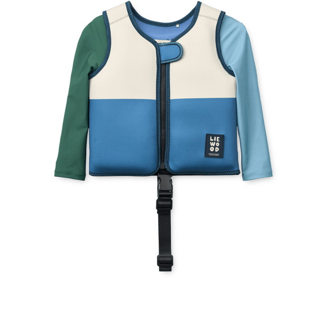 Liewood Zwemvest Dove Met Mouwen Riverside Multi Mix koop je bij Babywinkel