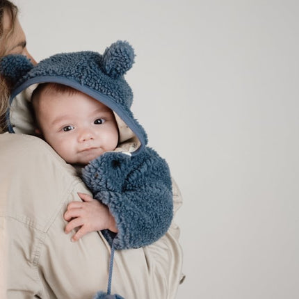 Little Dutch Babyjasje Teddy Stone Blue - Babywinkel - 8721122583494